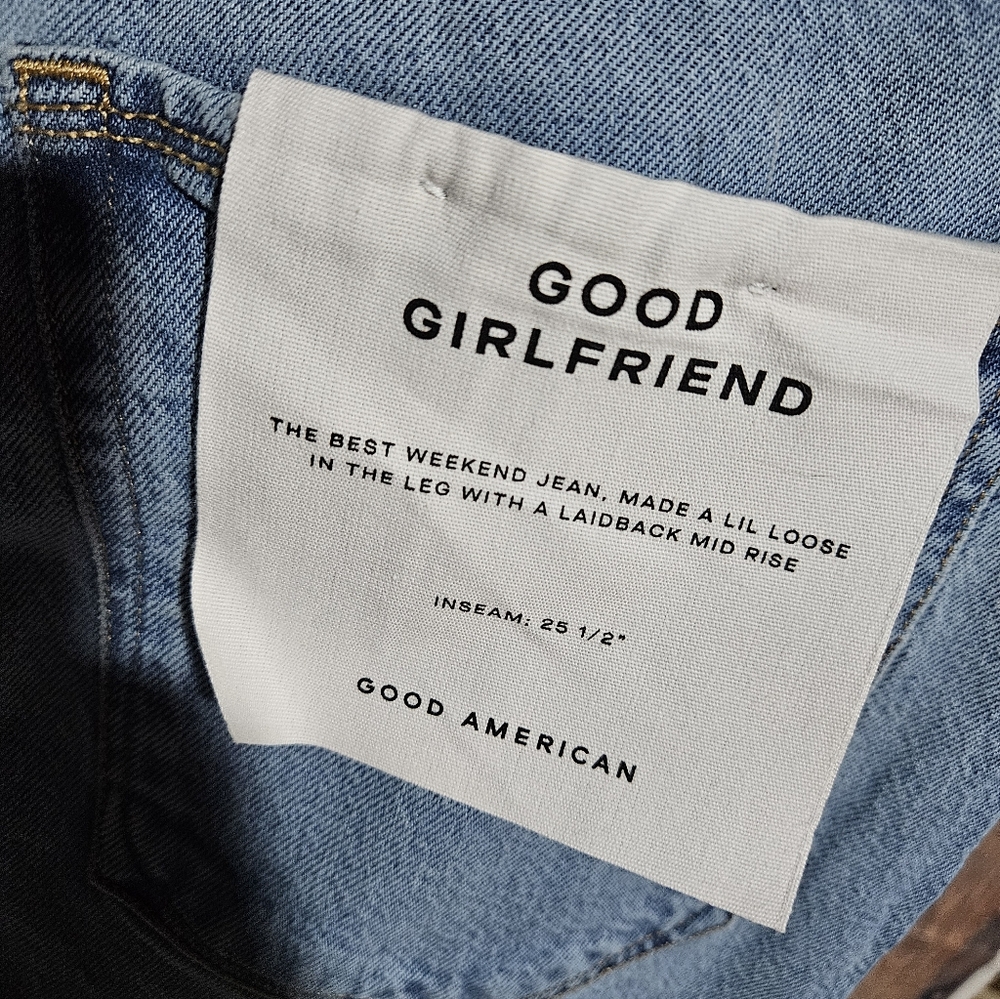 Good American "Good Girlfriend' NWT Mid Rise Jeans Women Size 6/28 - Picture 8 of 8